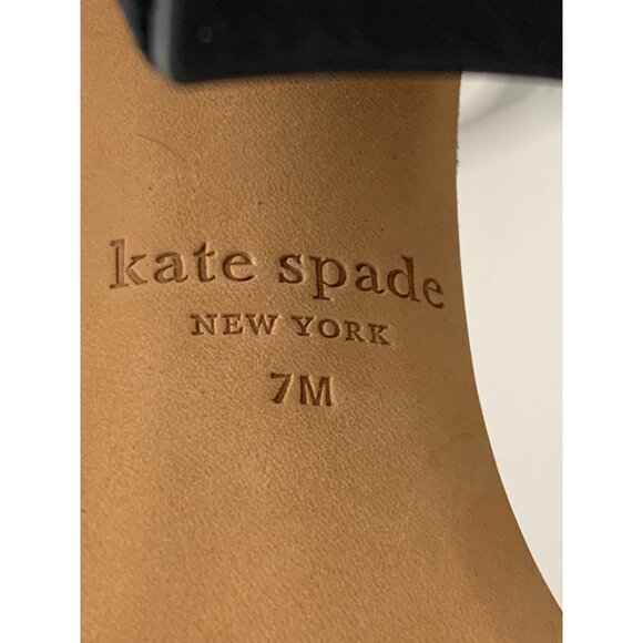 Kate Spade New York Marci Black Sandals Embellished PVC Strap Size 7M 7285 - Picture 10 of 14